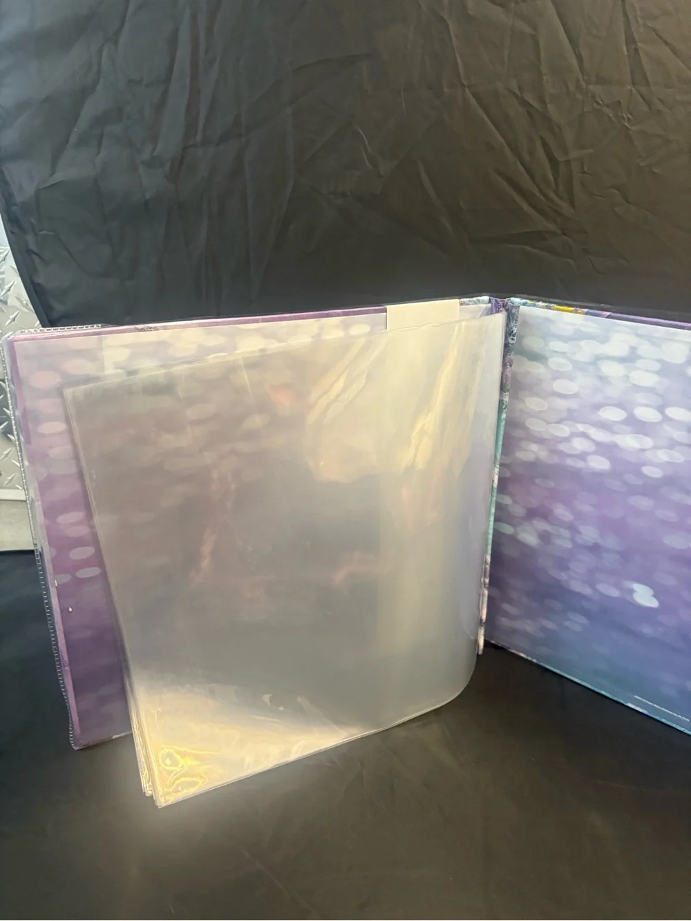 The Paper Studio 12x12 Lavender & Teal Marble Scrapbook Album with Gold Accents